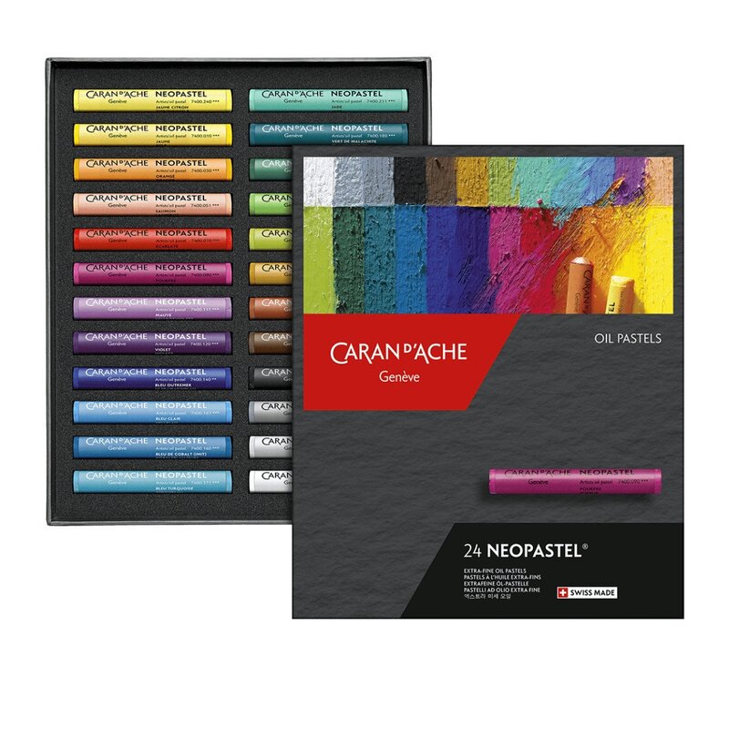 Caja de 24 Colores Pastel al àleo Caran d'Ache Neopastel