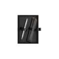 Juego de bolígrafo y estuche de piel ECRIDOR™ ZEN Platinum