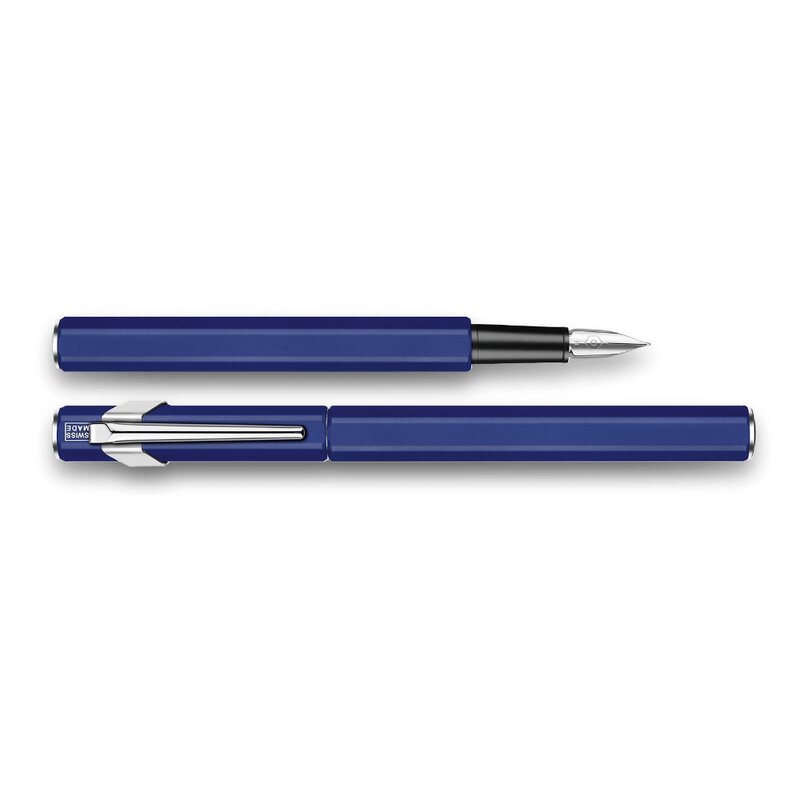 Pluma Fuente Caran d'Ache 849 Metal Blue
