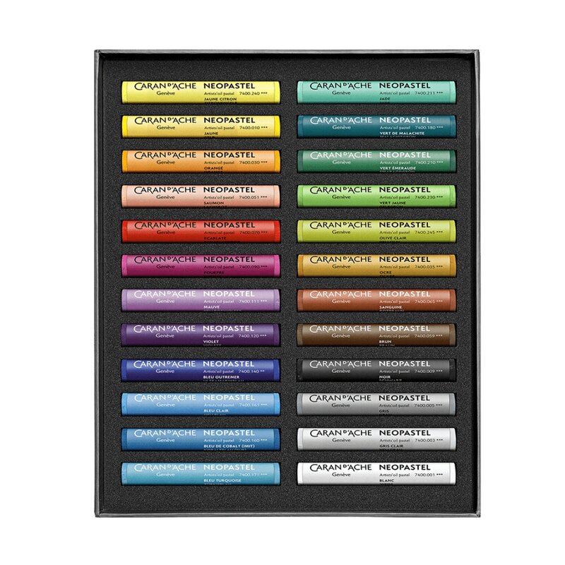Caja de 24 Colores Pastel al àleo Caran d'Ache Neopastel