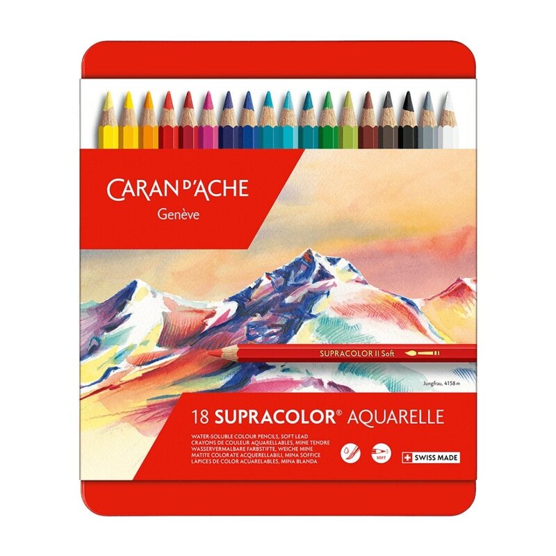 18 Colores Caran d?Ache Supracolor Aquarelle